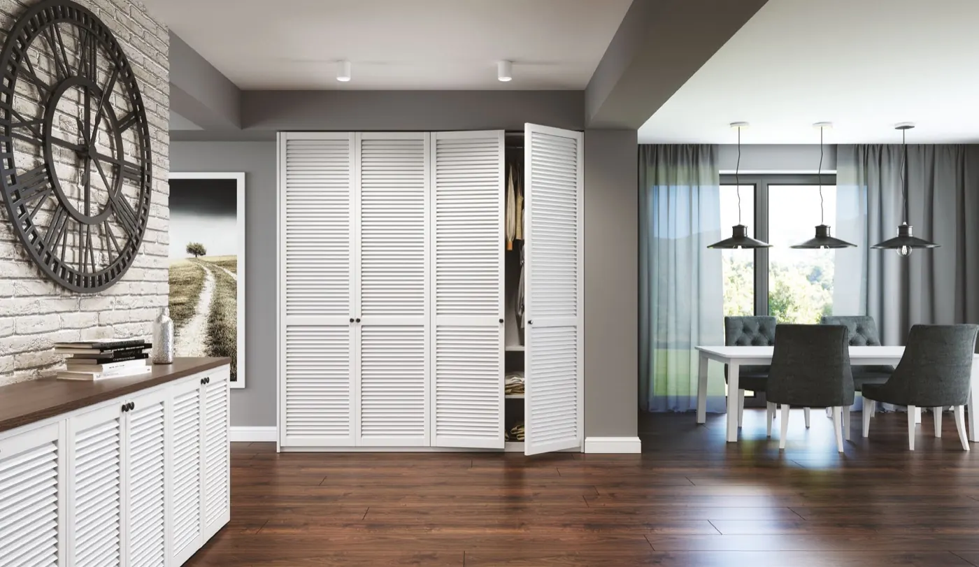 Click to enlarge Louvre doors – open slats